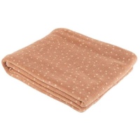 Couverture à pois rose de 1,50 x 1,25 m