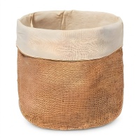 Corbeille en jute de 15 x 15 x 20 cm