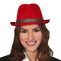 Chapeau de gangster avec ruban argenté