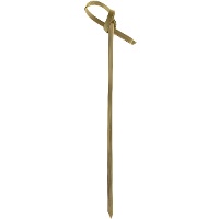 Brochettes de Bambou de 12 cm avec poignée en boucle - 50 unités