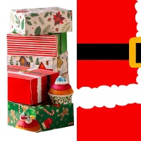 Boîte à friandises du Père Noël de 18 x 13,5 x 7,5 cm - Decora