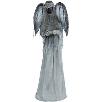 Ange terrifiant animatronique de 1,70 m - yeux lumineux et mouvements