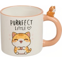 Tasse kawaii de 410 ml avec chat
