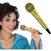 Microphone doré de 20 cm