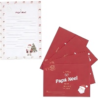 Lettres avec enveloppes pour le Père Noël avec autocollants