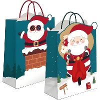 Sac cadeau Père Noël 23 x 18 x 10 cm - 1 unité