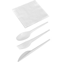 Pack de couverts avec serviette - 250 unités