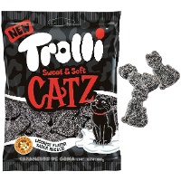 Bonbons réglisse en forme de chats - Trolli - 100 g