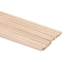 Bâtons en bois ronds de 16 cm - 10 unités