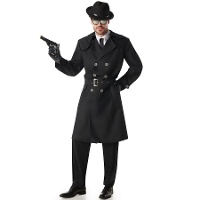 Costume d'espion noir pour adulte