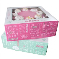 Boîte de 32 x 32 x 11,5 cm pour gâteau Quotes - 2 unités