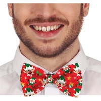 Noeud papillon de Noël à motif de lutins