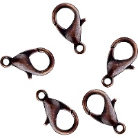 Fermoir pour bijoux type mousqueton - 5 unités