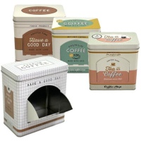 Boîte en métal pour capsules de café de 17,5 x 16 x 9,5 cm - 1 unité