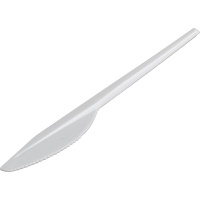 Couteaux 16,5 cm en plastique blanc - 25 pcs.