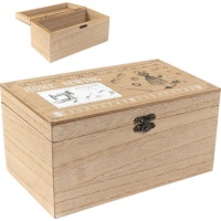Boîte à couture en bois avec design