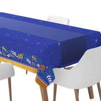 Chemin de table bleu nuit de 40 cm - 5 m