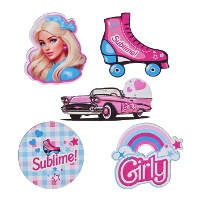 Confettis de Barbie girly - 10 unités