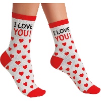 Chaussettes à coeurs pour adulte - 1 paire