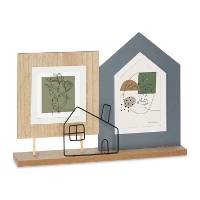 Cadre photo en forme de maison pour 2 photos