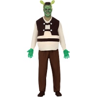 Costume d'ogre vert et marron pour homme