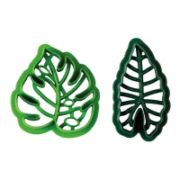 Emporte-pièces en forme de feuilles tropicales - 2 unités