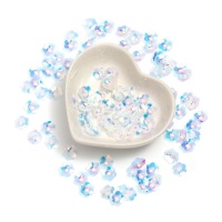 Paillettes de fleurs 3D irisées de 1 cm - 5 gr