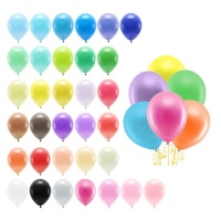 Ballons en latex 30 cm pastel biodégradables - PartyDeco - 100 unités