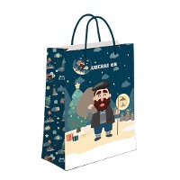 Sac cadeau de 45 x 33 x 10 cm d'Olentzero - 1 unité