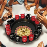Jeu de roulette avec des shots