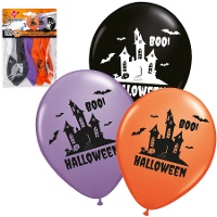 Ballons en latex de château fantôme - 6 unités