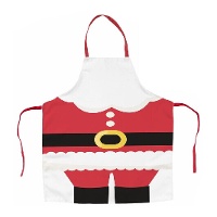 Tablier de Père Noël rouge