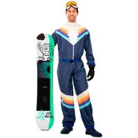 Déguisement de skieur bleu pour homme