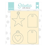 Chipboard d'étiquettes - Artis decor - 4 pièces