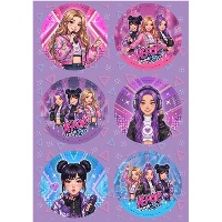 Disques en papier azyme comestible K-pop 5,8 cm - 6 unités