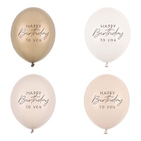 Bon anniversaire Ballons en latex 30 cm - 50 pcs.