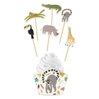 Ensemble de wrappers d'animaux de la jungle - 6 unités