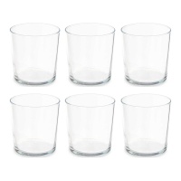 Verre droit de 370 ml pour l'eau - 6 unités