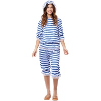 Costume de baigneuse bleu pour femme