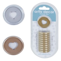 Anneaux de disque de 3,2 cm métallisés - Artis décor - 11 unités