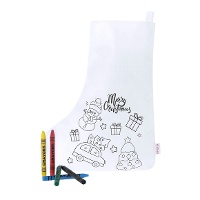 Chaussette de Noël à colorier