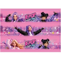 Bande décorative comestible K-pop pour bord de gâteau 21 x 4,95 cm - 3 unités