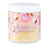 Chocolat blanc, biscuit et crème de coco 300 gr - Pastkolor