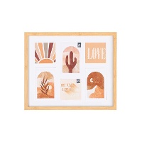 Cadre multi-photos effet bambou pour 6 photos