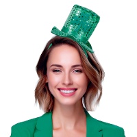 Bandeau avec mini chapeau haut-de-forme pour la Saint-Patrick