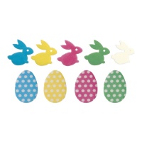 Gaufrettes de lapin et oeuf de Pâques - Dekora - 200 unités