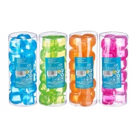 Cubes en plastique colorés - 18 unités
