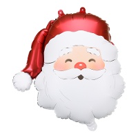 Ballon sympa de Père Noël de 42 x 43,5 cm - Partydeco