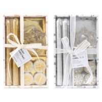 Kit de bougies et candélabre de Noël