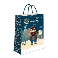 Sac cadeau de 32 x 26 x 10 cm d'Olentzero - 1 unité